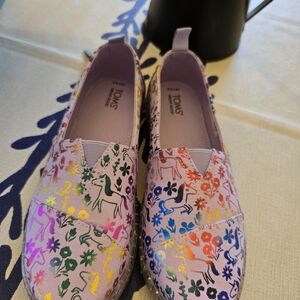 TOMS Pastel Unicorn Alpargata Slip-On Shoes S:3.5